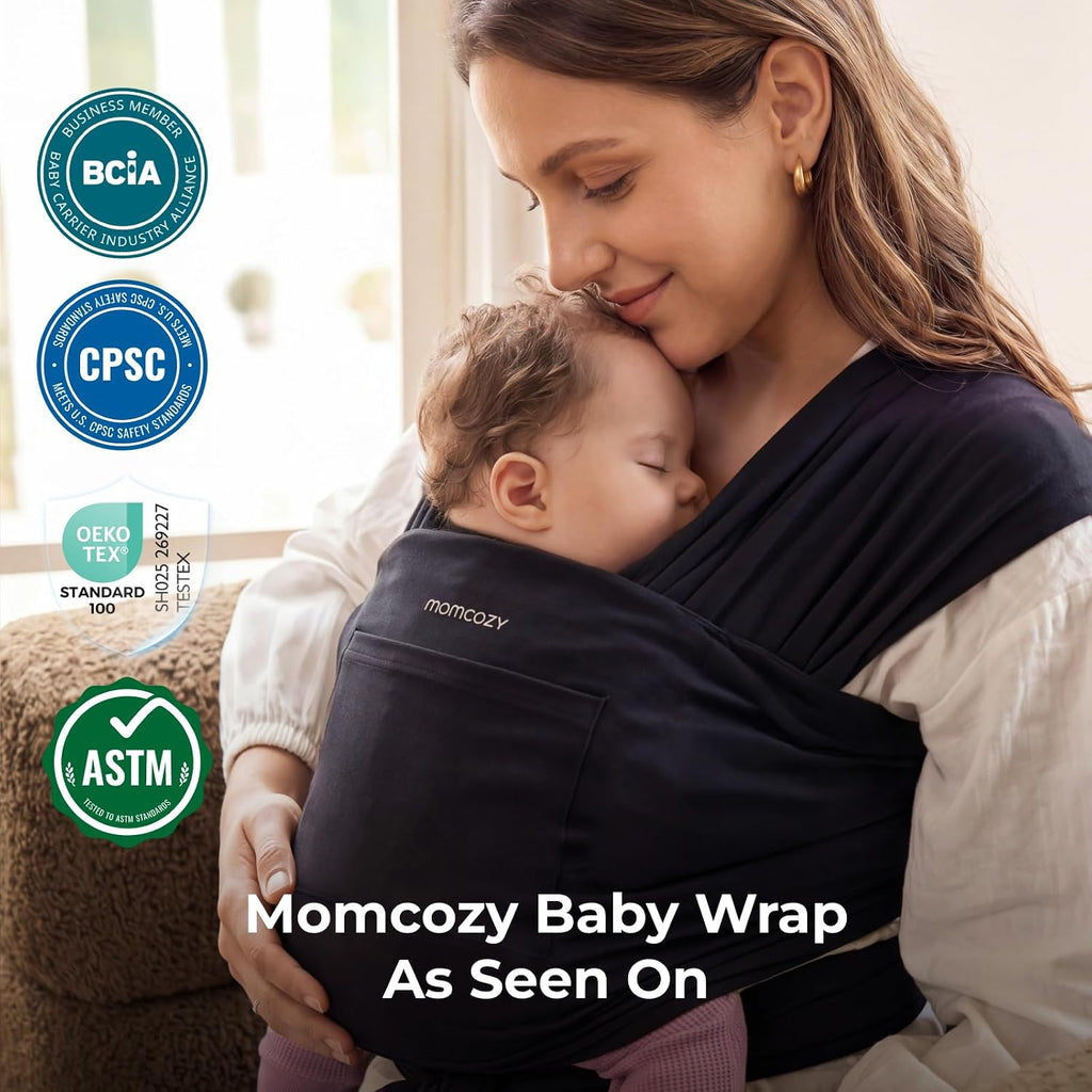 Baby Wrap Carrier, Easy-On Piece Design, Newborn to 33 lb