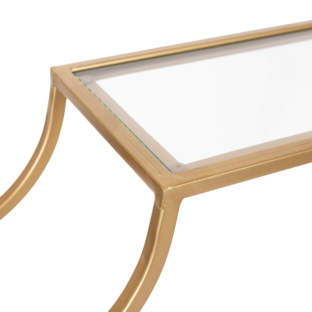 Ciel Glam Geometric Wall Shelf, 18 x 24, Gold, Decorative Shelves for Storage and Display