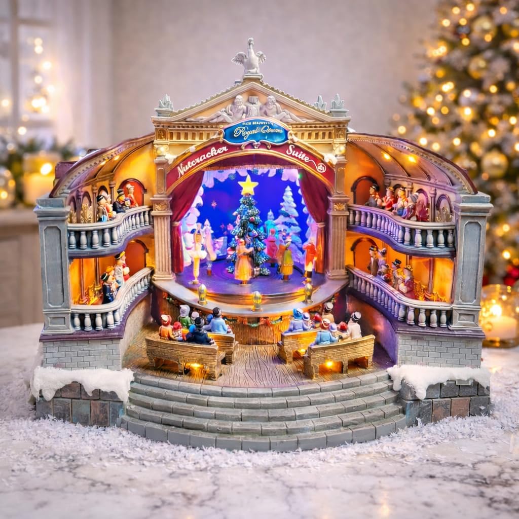 Christmas Village Centerpiece Decor, featuring LED Lights (Opera House)