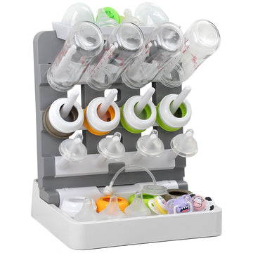 Baby Bottle Drying Rack, Vertical Standing Bottle Dryer Rack Holder-Space Saving Baby Bottle Drying Rack for