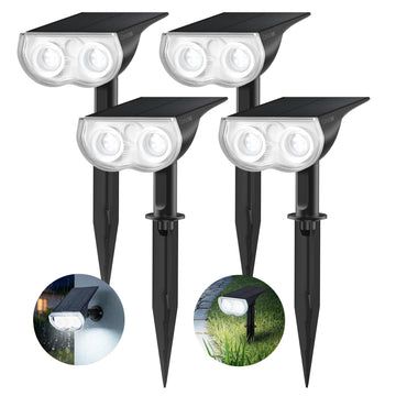 Solar Spot Lights Outdoor Waterproof, Landscape Solar Spotlights