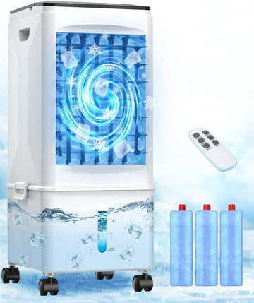 Portable Air Conditioners, [2.5 Gal] Fast Cooling Evaporative Air Cooler, 60W Quiet Portable AC Unit w/Remote & Timer