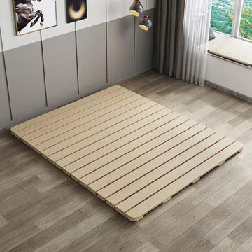 Floor Bed Frame Japanese Bed Frame Solid Wood Foldable Slatted Bed Base Guest Tatami Bed Frames Wooden Floor Platform