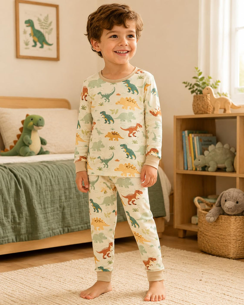 Toddler Kids Bamboo Viscose Pajamas Set, Long Sleeve 2 Piece