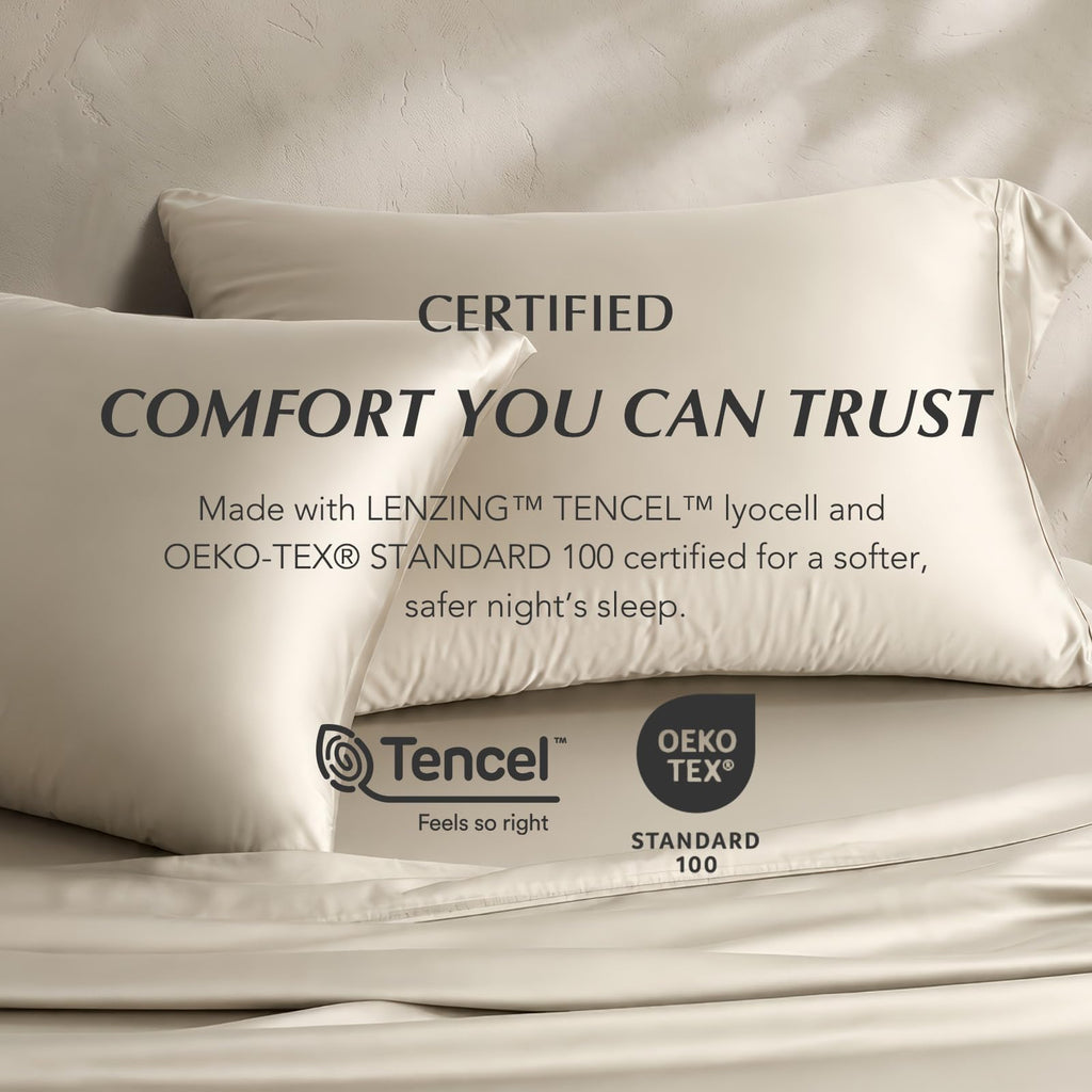 TencelTM Sheet Set, Breathable & Cooling, Cal.King, Bone