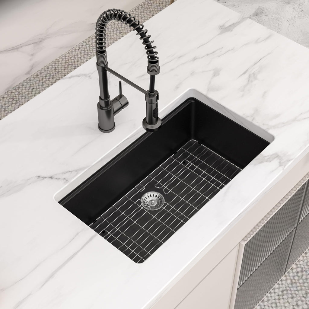 32 Inch Black Granite Composite Sink