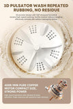 3L Portable Mini Washing Machine, Rechargeable Cordless Underwear & Delicates Washer with Type-C Charging, Compact