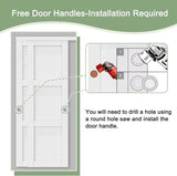 Sliding Closet Door 60" x 80", One-Side Mirror Bypass Door Panel with Hardware Track Kit & Floor Gui