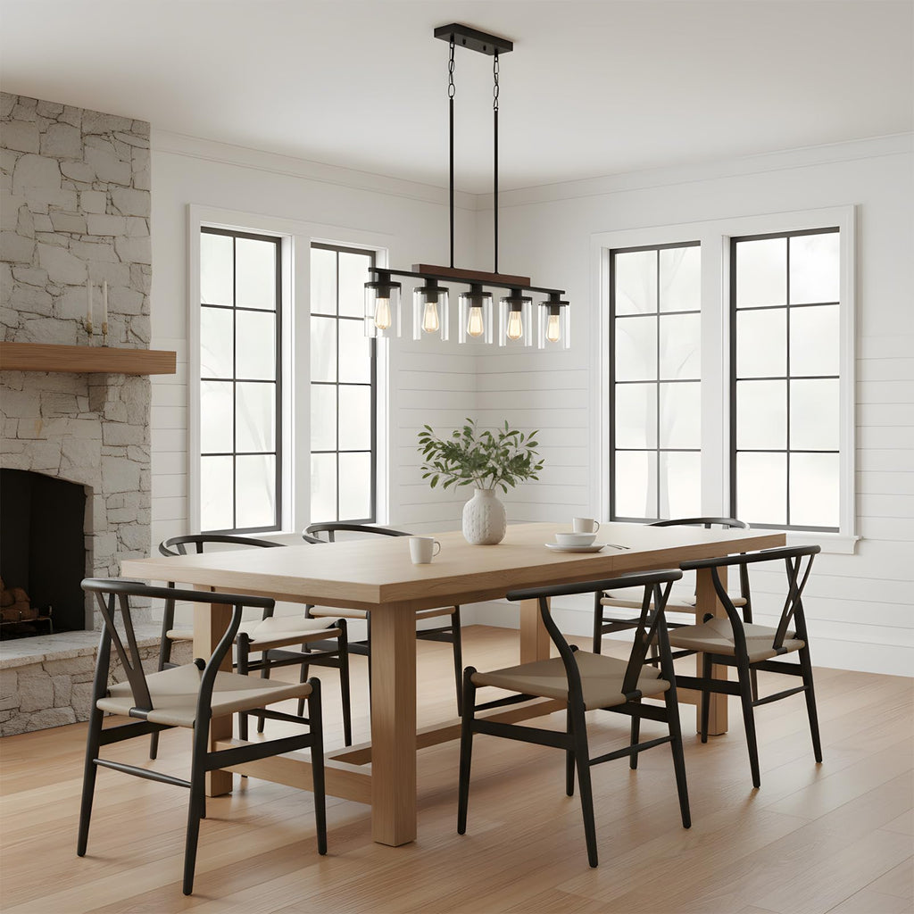 Farmhouse Kitchen Island Light Fixtures, Dining Room Light Fixture, 5-Light