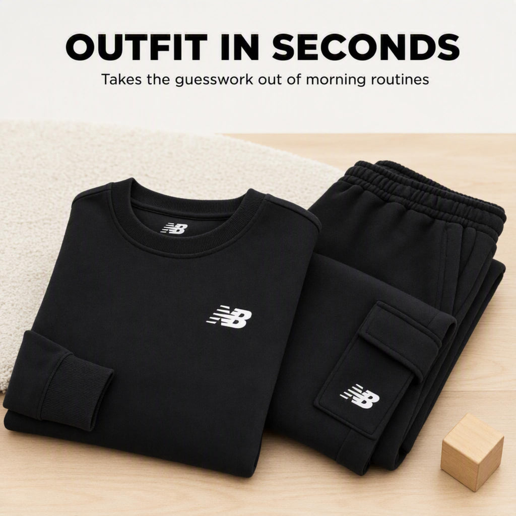 Boys and Toddlers' 2 Piece Set - Soft Fleece Crewneck Pullover Sweatshirt Cargo Sweatpants Sweatsuit ( -12)