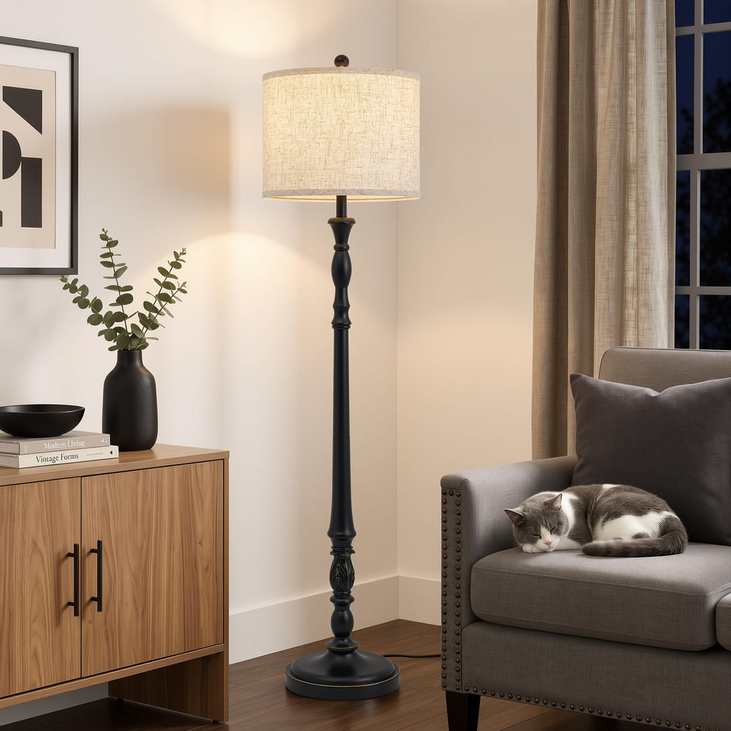 Floor Lamps, 60" Vintage Standing Lamp Office