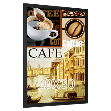 20x30 Frame Black, 30x20 Picture Poster Frame, Horizontal Vertical Hanging, Large 20 by 30 Wall Gallery Family