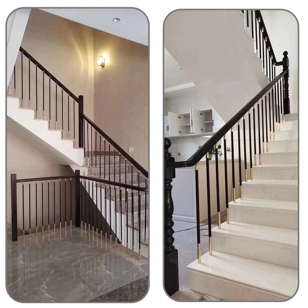 Balusters Spindle for Stairway, Metal Railing Column, Indoor Staircases Aluminum Alloy Post with180° Adjustable