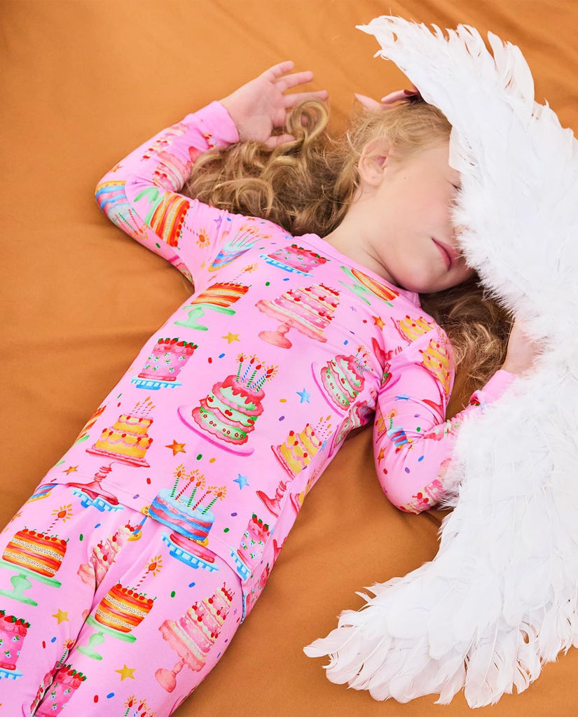 Bamboo Viscose Toddler Girls Kids Pajama Sets - Snug fit Long-Sleeve Softness Sleepwear Pjs 2pcs Jammies