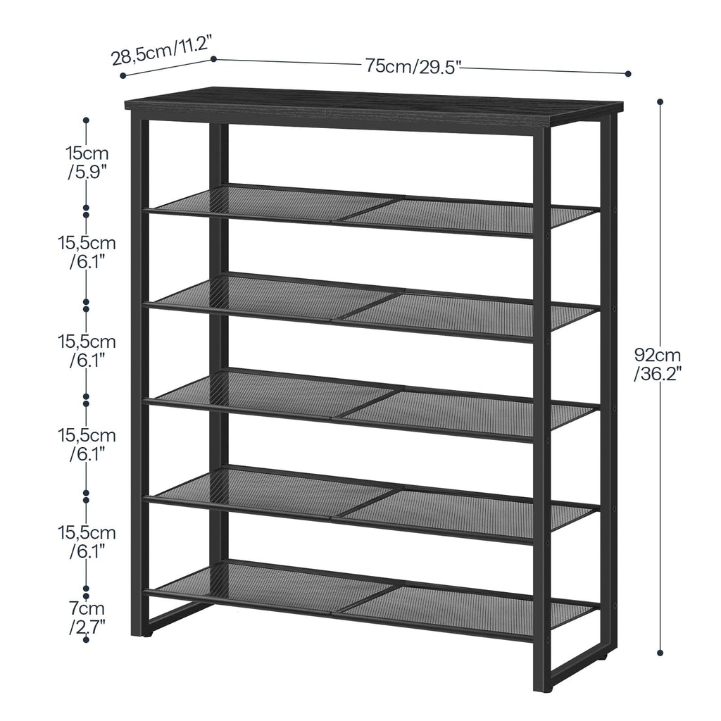 Shoe Rack, 6-Tier Shoe Organizer, for 18-24 Pairs of Shoes, Large Capacity Shoe Storage Shelf, Durable and Stable
