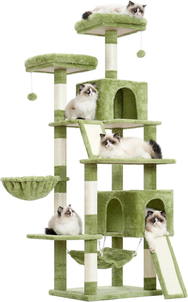 Cat Tree, 71'' Tower for Large Cat with Scratching Post