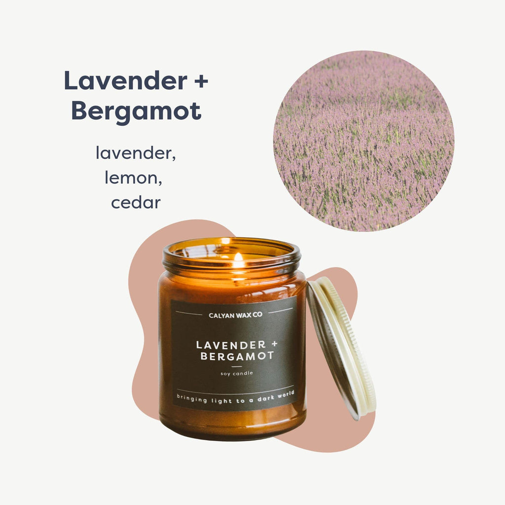 Lavender & Bergamot Scented Candle - 57 Hour Burn
