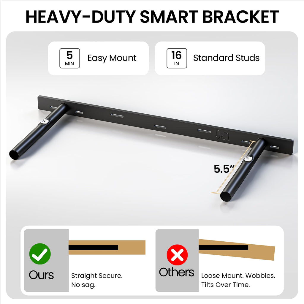 22.5 Inch Floating Shelves for Wall, Rustic Wood Wall Mounted Deep Storage Shelves with Invisible Brackets, Large