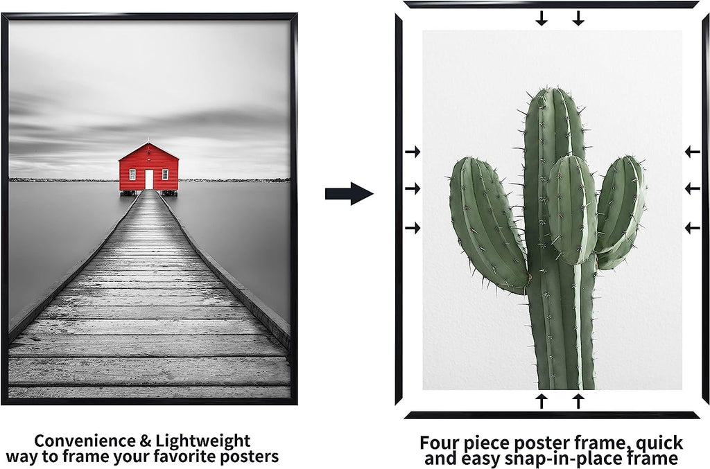 27x40 Poster Frame 3 Pack, Black 27x40 Picture Frame