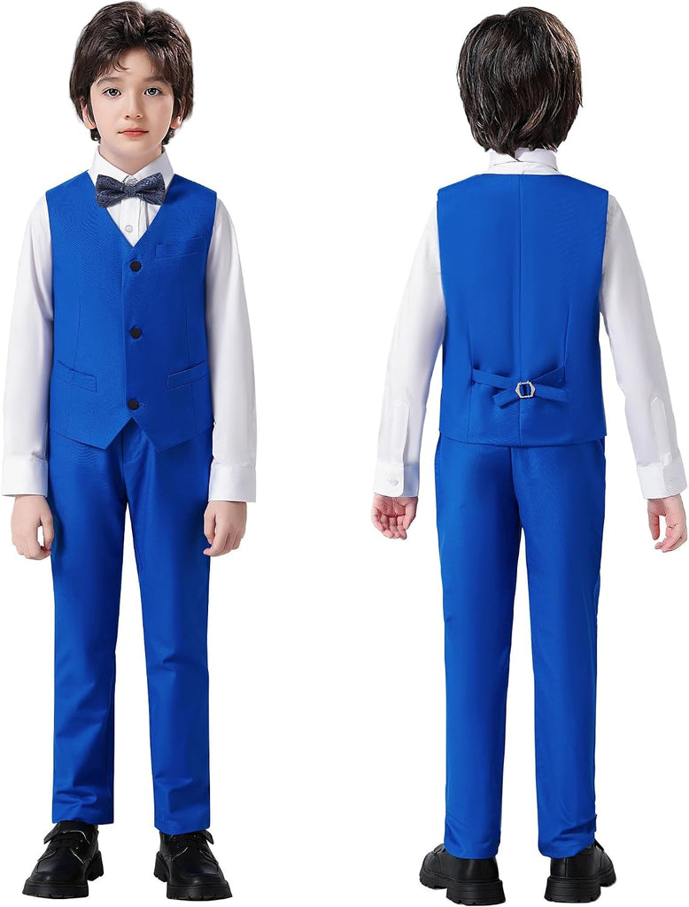 Boy's Formal Suit 7 Piece Slim Fit Tuxedo for Kids Teen Boys