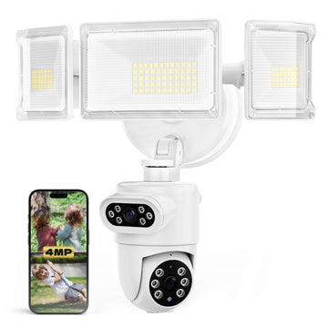 360° Dual-Lens Floodlight Camera, Auto Tracking - 2K