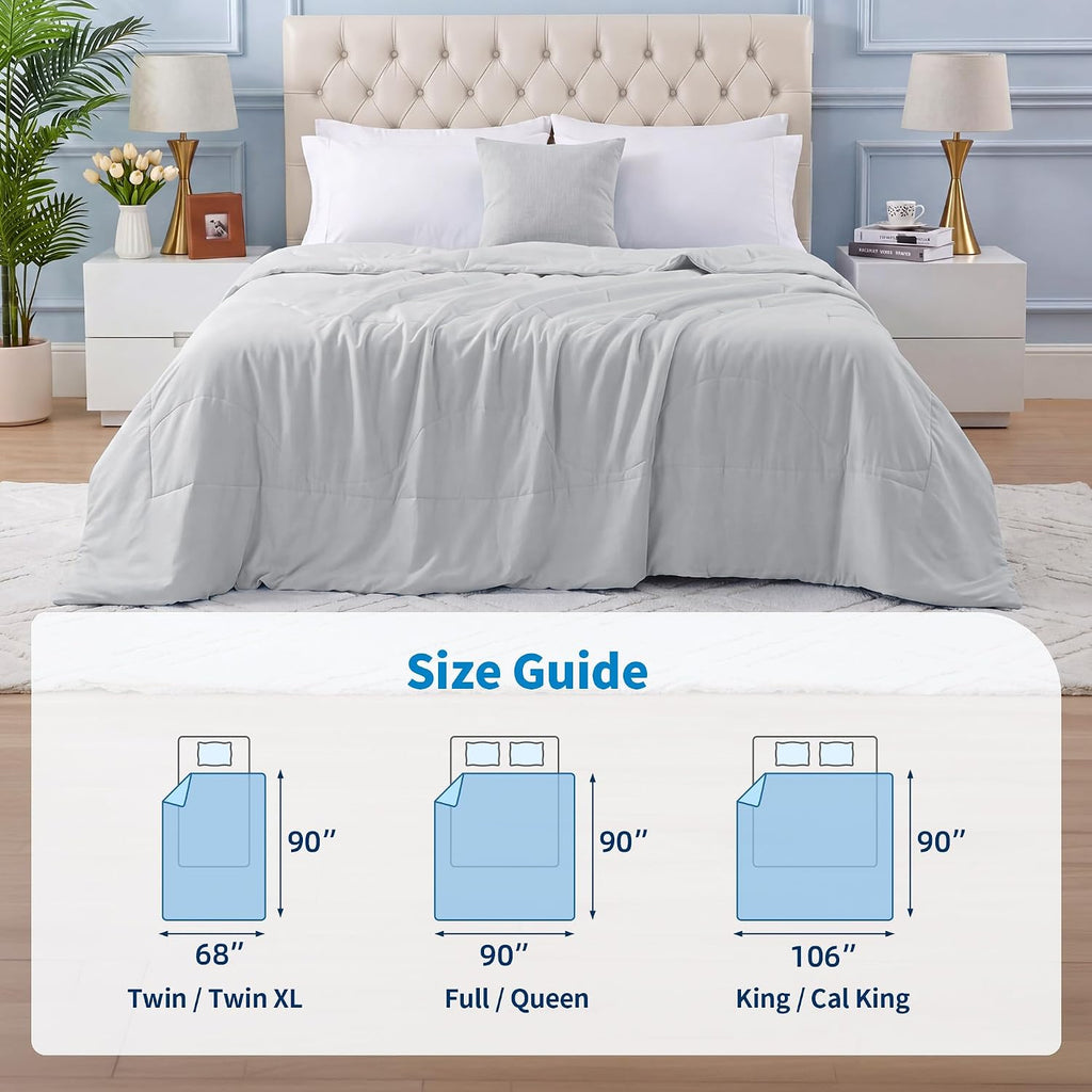 Cooling Comforter King Size, Cooling Blanket for Hot Sleepers Lightweight Summer Blanket with Double-Sided Cold Tech