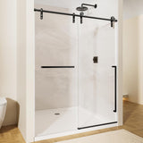 Shower Doors, 44-48" W x 76" H Stainless Steel Sliding Glass Shower Door