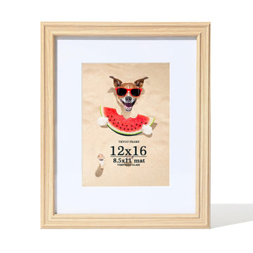 12x16 Picture Frame, Poster frame for Wall, 12 By 16 Wooden Photo Frame with Real Glass, Display Pictures 8.5x11 with