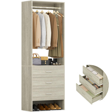1.8FT Closet System with Drawers, 21.5'' Closet Organizer