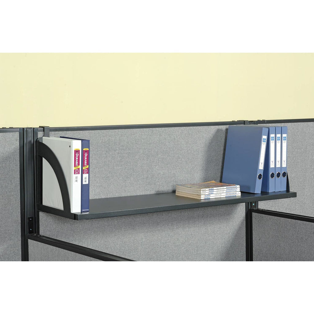 36" W Hanging Shelf, Black, for 1-3/4" Partition/Cubicle Panels