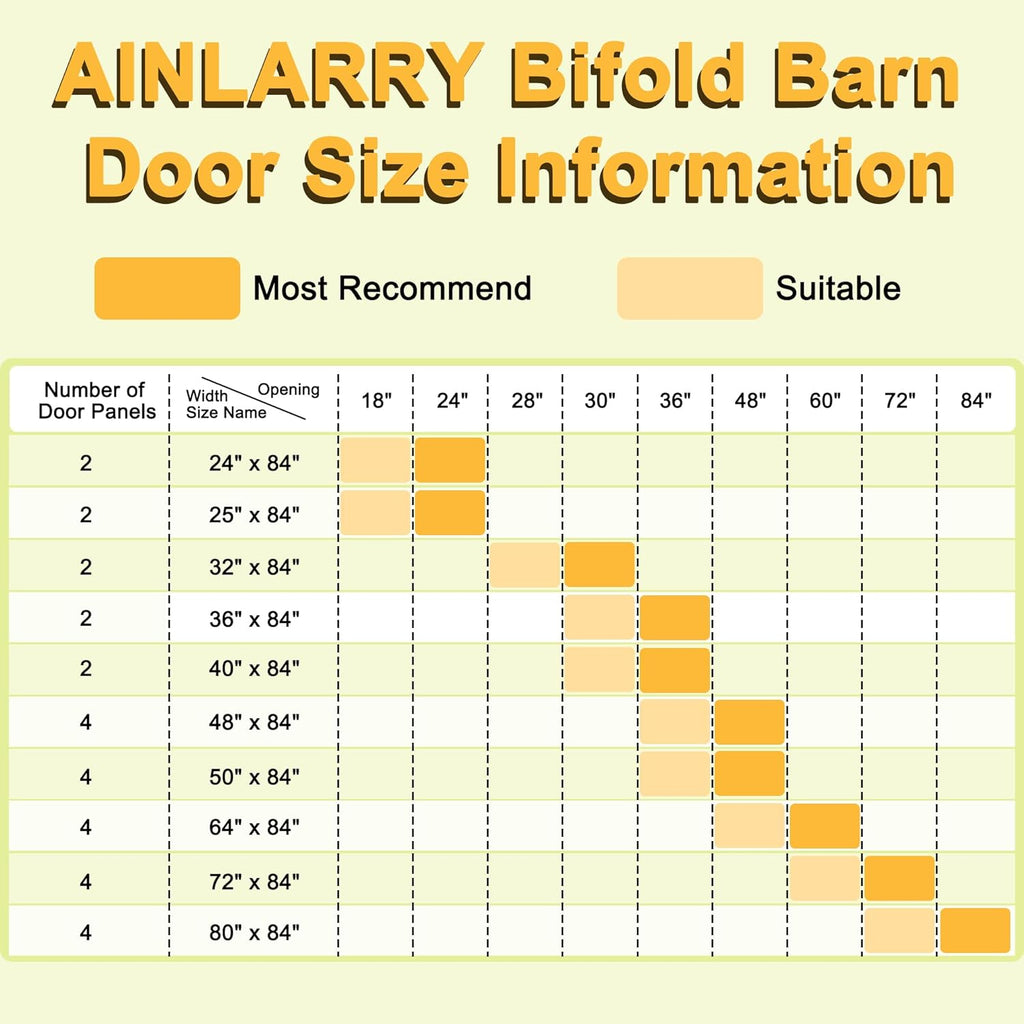Water-Resistant Bifold Barn Door, 50" x 84" for 4 Closet Doors, Unfinished Bi Fold Barn Door with He