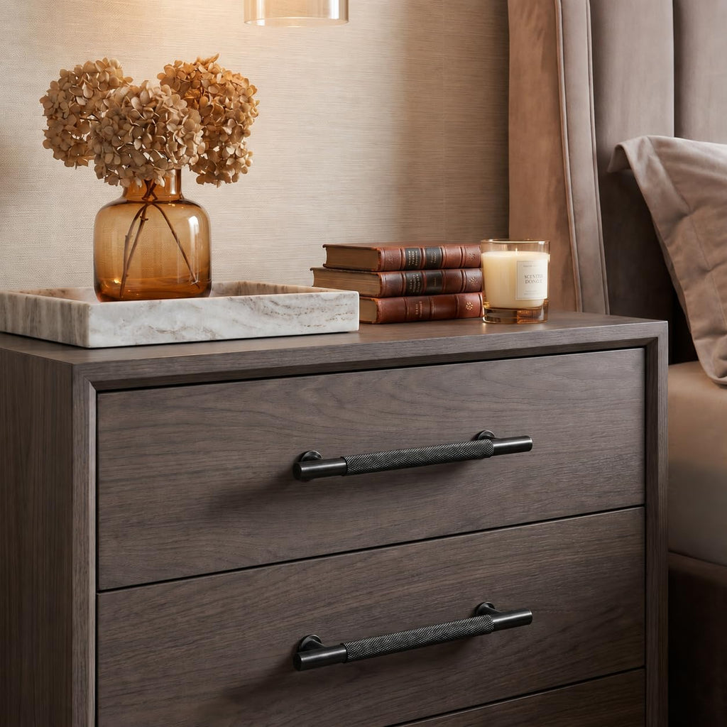 24 Inch(610mm) Soild Knurled Appliance Pulls Matte Black Cabinet Pulls Drawer Pulls Kitchen Hardware Kitchen