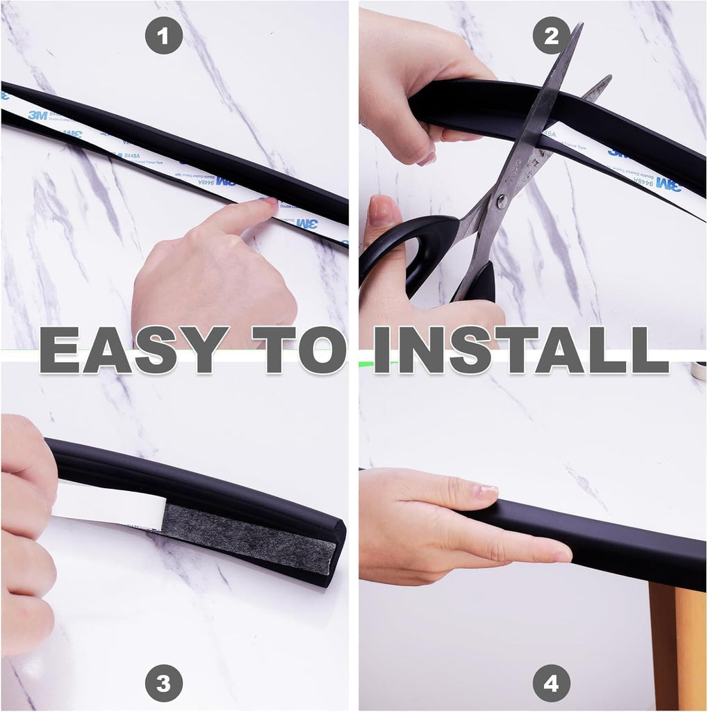Proofing Edge and Corner Guards, 16.4 ft + 4 Corners, Black