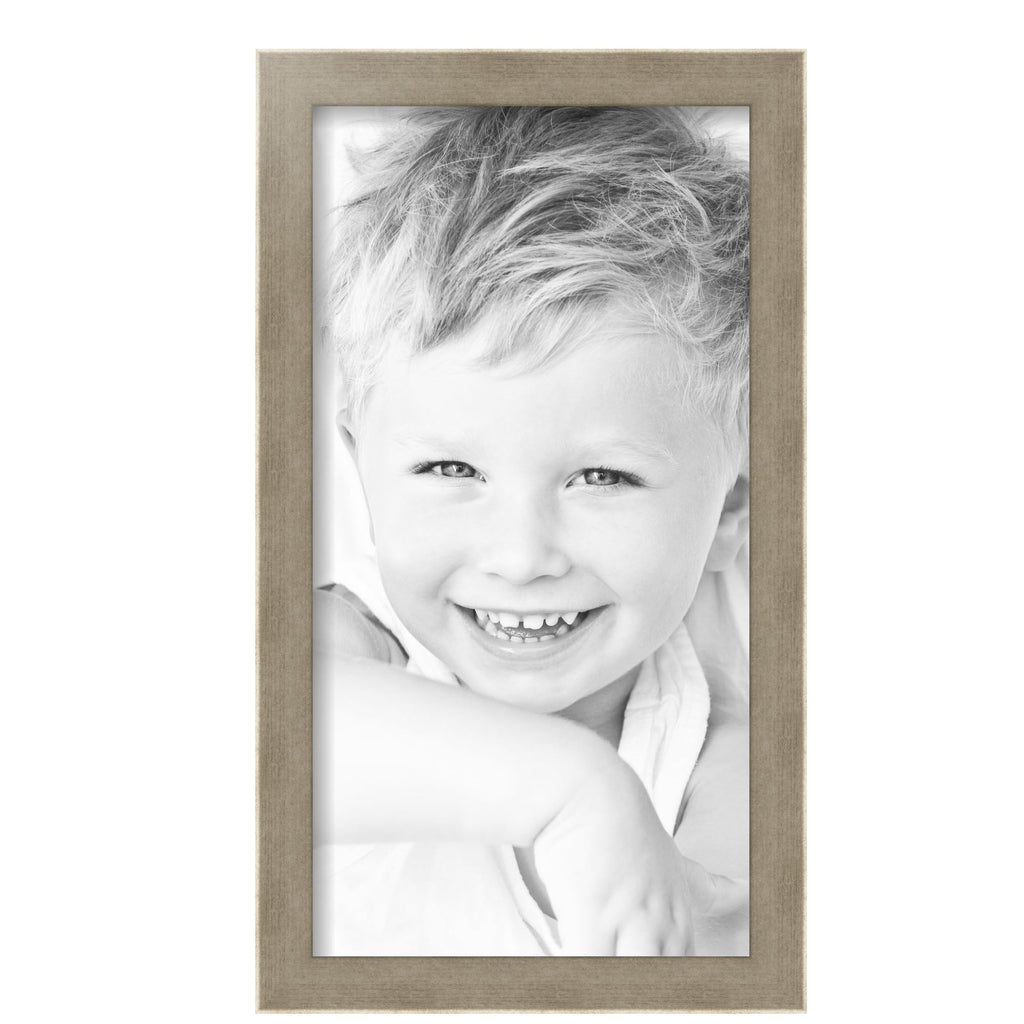 10x19 Inch Gold Picture Frame, This 1.2500 Inch Custom Poster Frame is Muted Prosecco Gold - Comes with Glass and