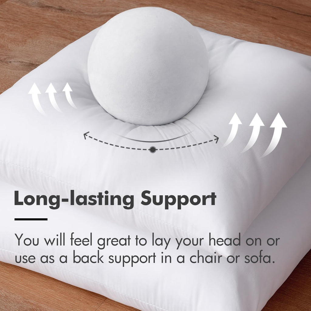 Set 2 Throw Pillow Inserts Premium Pillow Stuffer Form 12x20 Inch - Set of 2