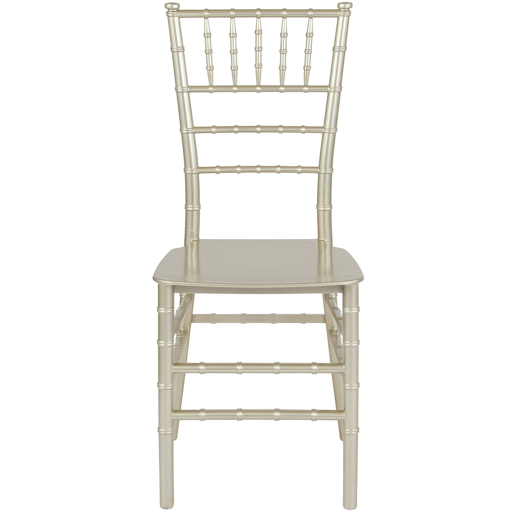 2 Pack HERCULES Series Champagne Resin Stacking Chiavari Chair
