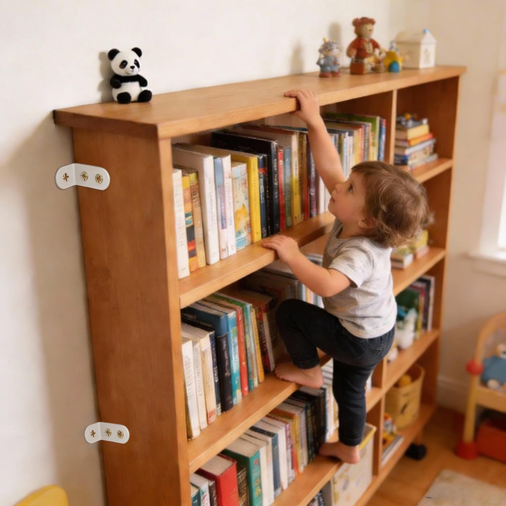 Dresser Anchors to Wall | Anti Tip Furniture Wall Anchor Kit for Baby Proofing 2 Installation Methods Safety Straps
