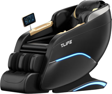 Massage Chair Full Body 160° Zero Gravity SL-Track, 12 Modes, Black | Full-Body Airbags, Body Scan, 6 Massage
