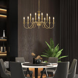 12 Light Gold Farmhouse Chandeliers for Dining Room Light Fixtures Over Table,Industrial Candle Hanging Chandelier for Living Room Foyer Staircase Bedroom Kitchen Island Restaurants A109-B0DHZR2X9D