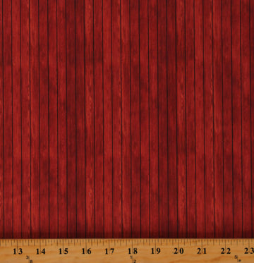 Cotton Barn Wood Planks Barnyard Blenders Red Fabric Print by The Yard (D762.71), 44 Inches