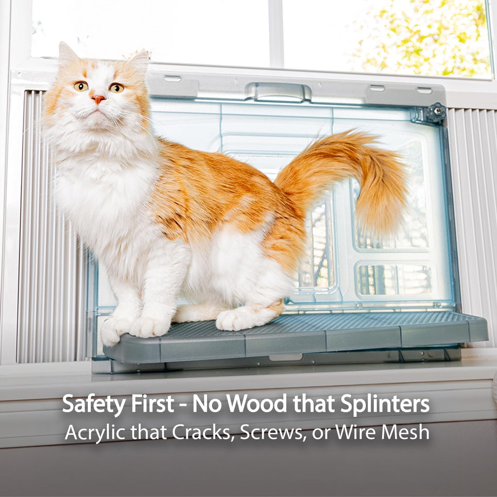 Luxe Window Cat Box - Window Catio, Perch, & Freshness System