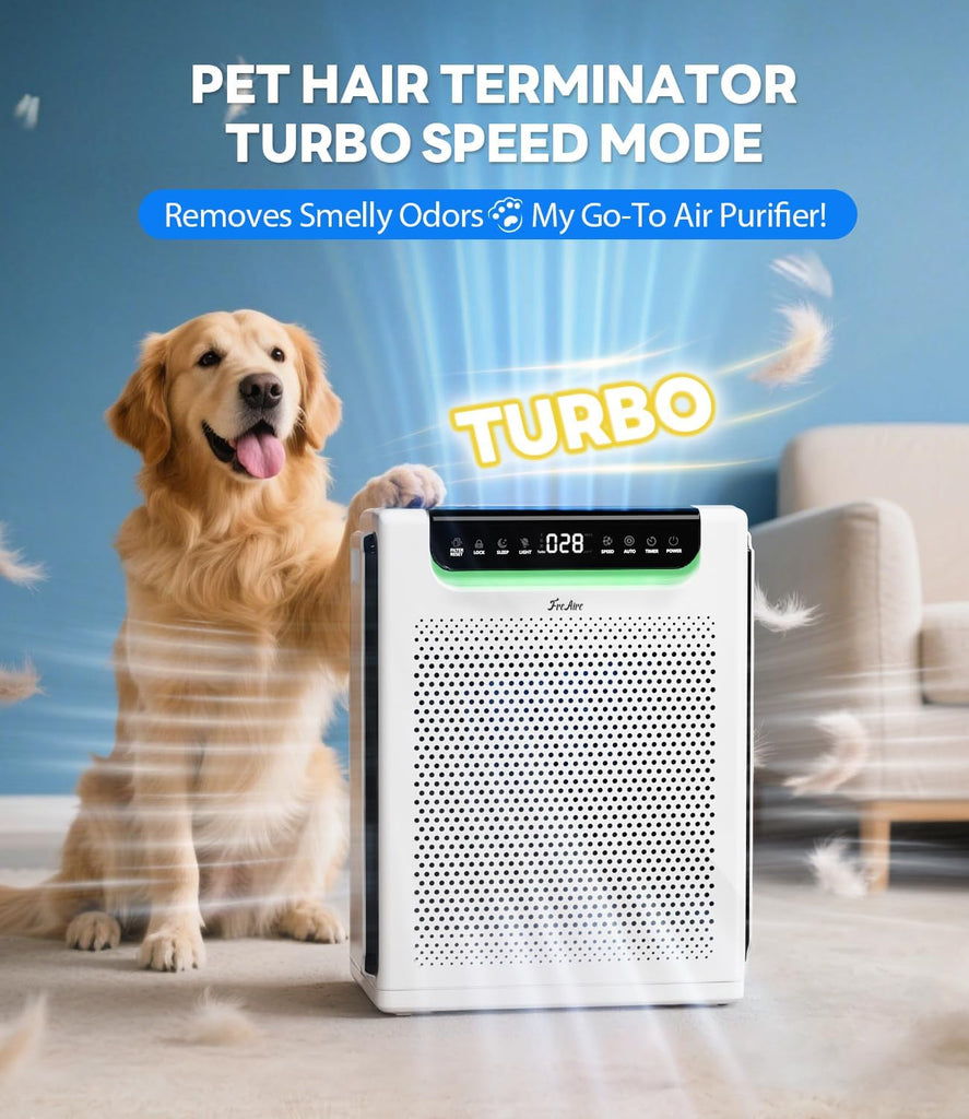 Air Purifiers for Home Large Room, Cover Up to 2600 Ft² with Washable Filters, Powerful Turbo Mode, 