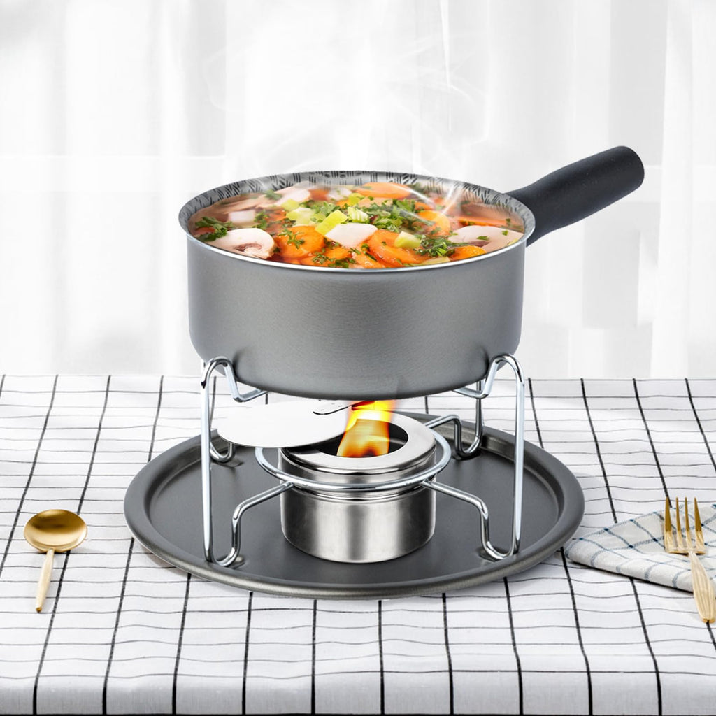 8 Pack Chafing Fuel Holder, Stainless Steel Fuel Holders with Safety Cover, Canned Heat Holder for Chafing Dish