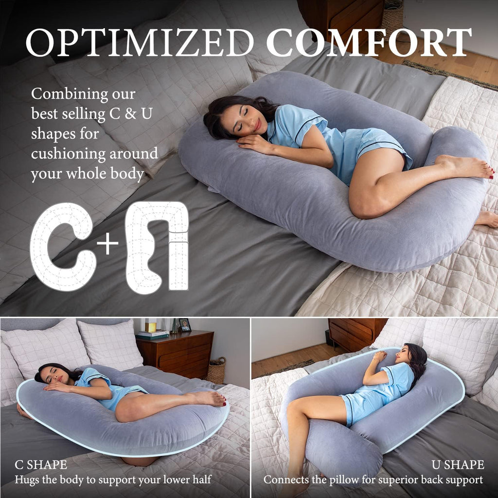 Pregnancy Pillow, Body Pillow, Side Sleeper Pillow, Plush | Removable Cover, Pregnancy Must Haves, Maternity Pillow