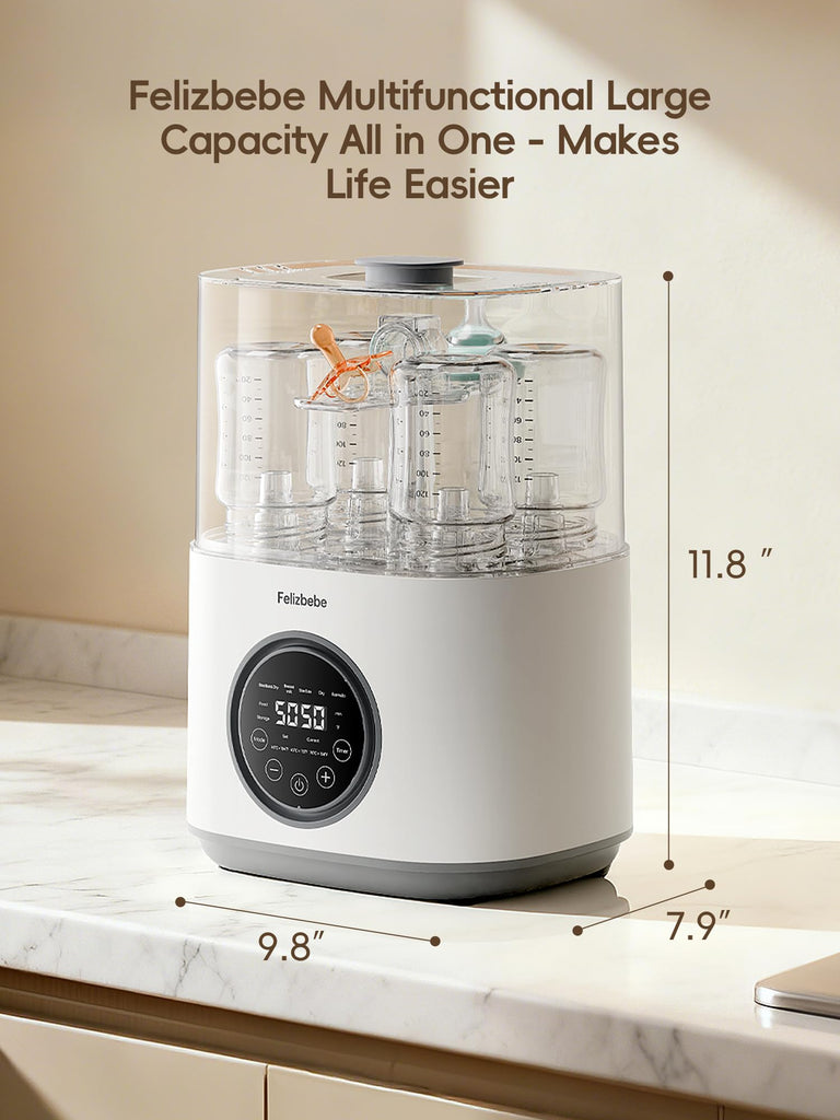 Feilizbebe Electric Steam Baby Bottle Sterilizer and Dryer and Warmer, Bottle Storage Sterile / Bottle Warmer /