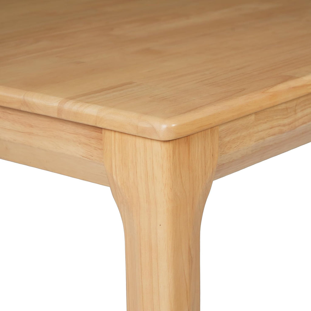 Ace 70.28'L Solid Wood Dining Table for 6-8 People, Rubber Wood Dining Room Table, Minimalist Modern Rectangular
