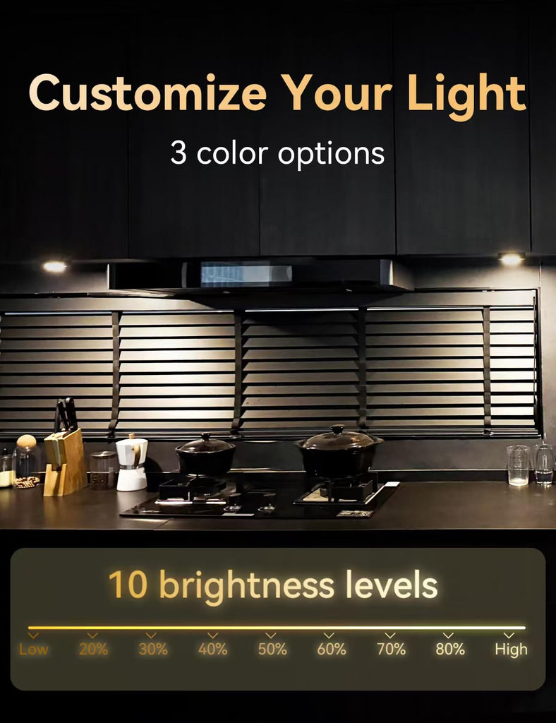 Ultra Thin Puck Lights with Remote, LED Under Cabinet & Closet Lighting Wireless, 3 Color Temps & Dimmable Stick On
