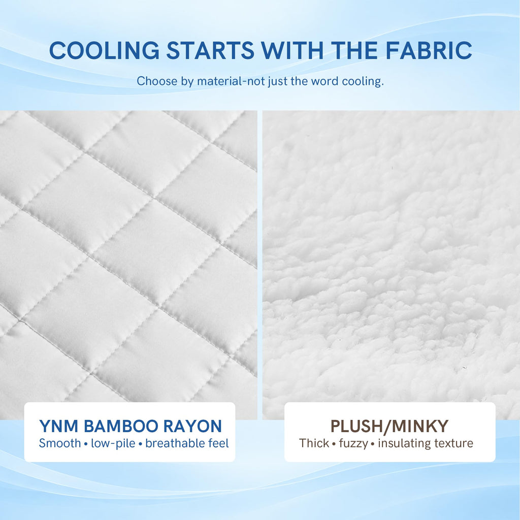 Exclusive Cooling Weighted Blanket with Bamboo Viscose, Smallest Compartments with Glass Beads, Bed Blanket for One
