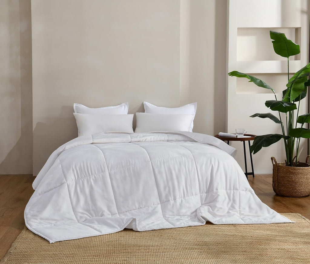Lightweight Bamboo Viscose Quilt - Queen Cooling Blanket, 100% Rayon from Bamboo Shell with 200g Polyester Fill