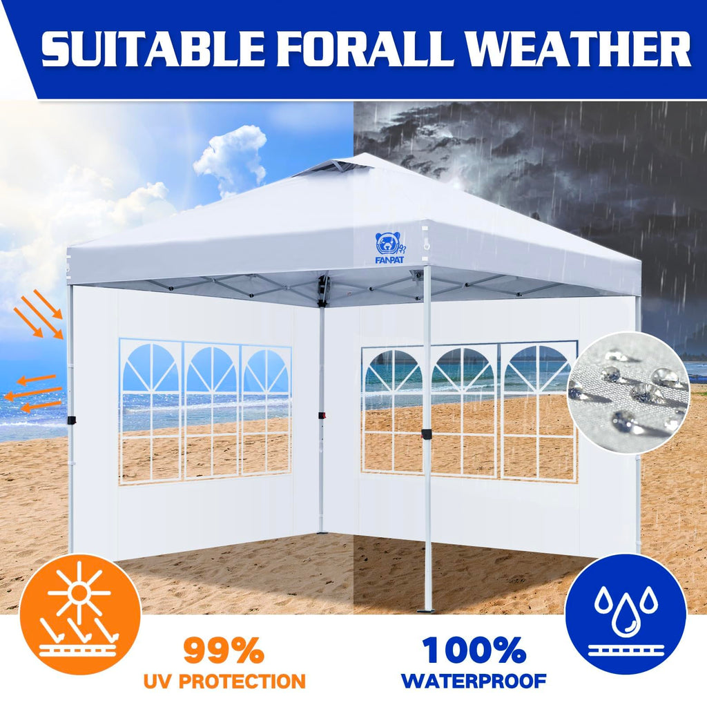 Church Sidewalls for 10x10 Pop Up Canopy, Blue(3Pcs Sidewalls Only)